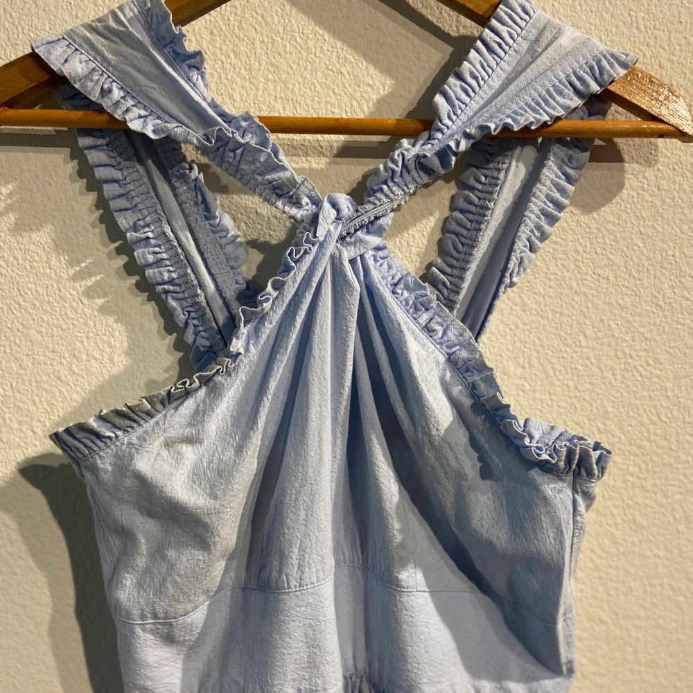 Baby-Blue Ruffled Day Dress - Picture 4 of 10